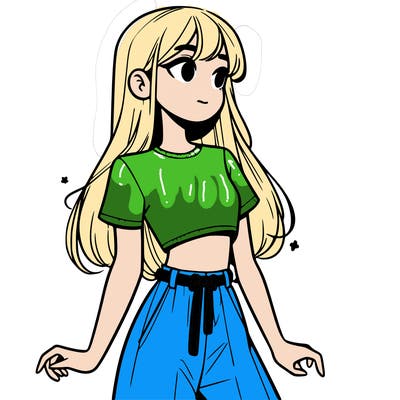 girl in a cute crop top