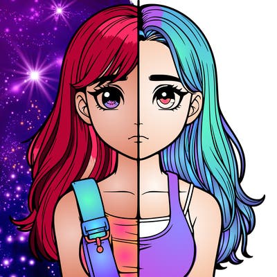 realistic girl split