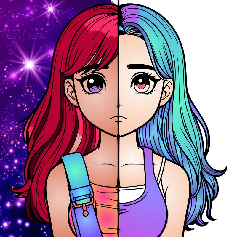 realistic girl split