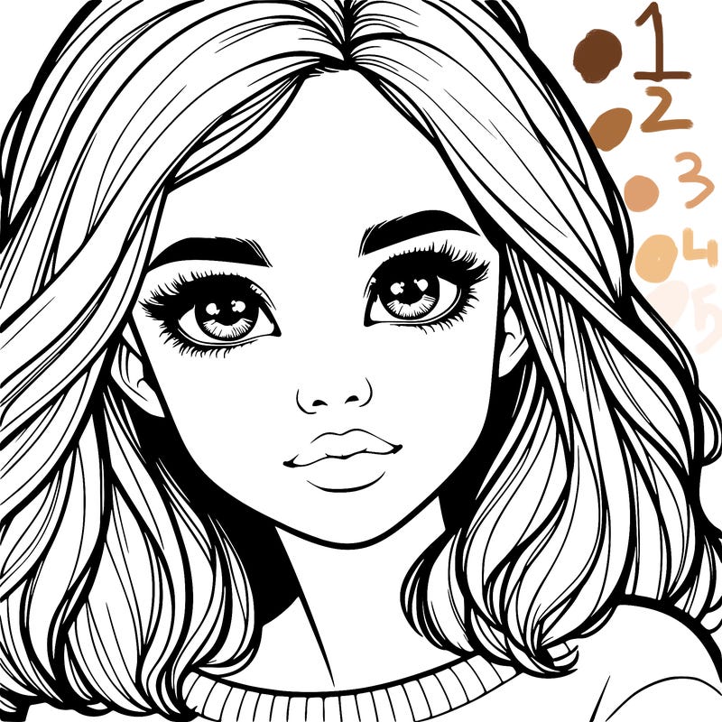 realistic girl whith cute eyes