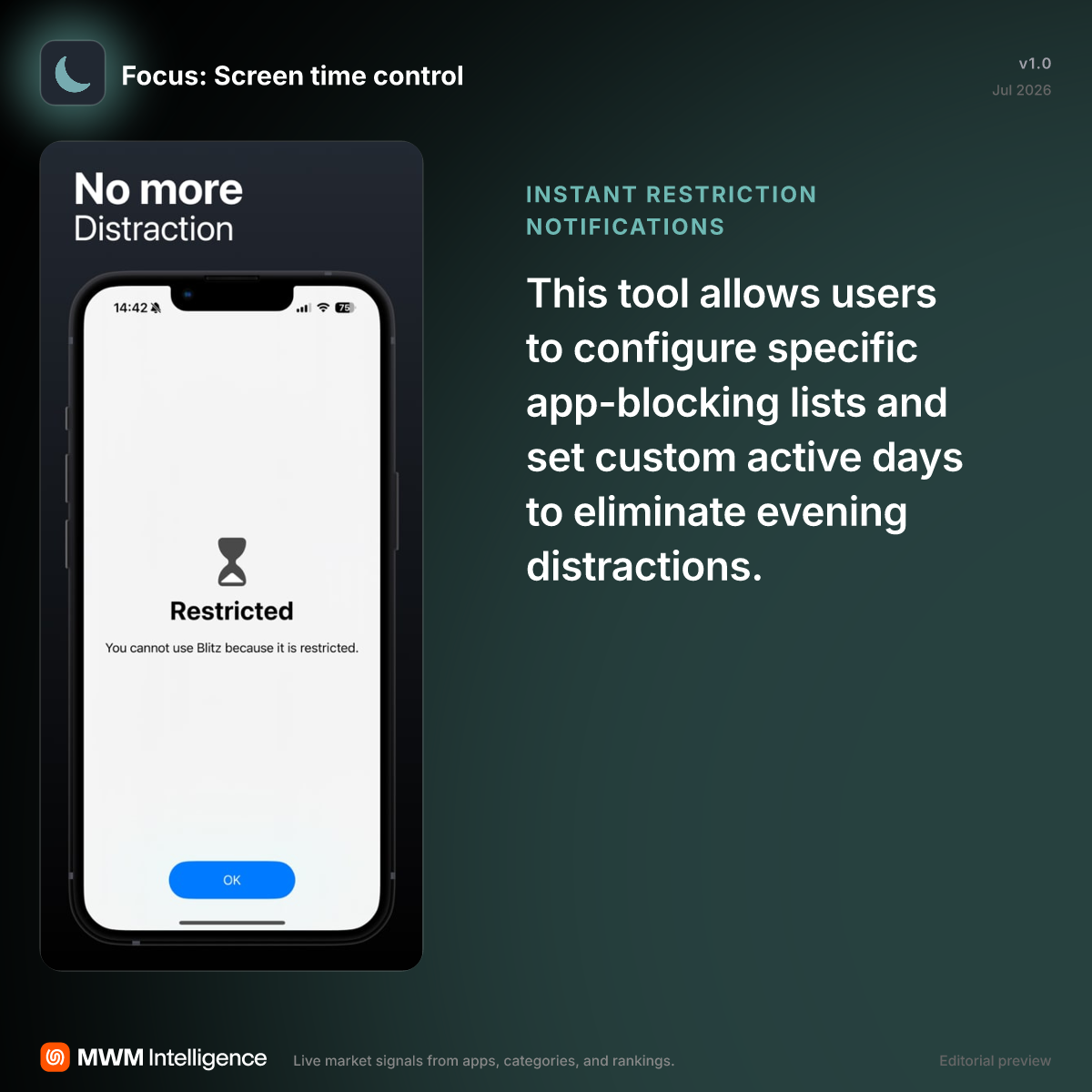 Focus: Screen time control - Productivity App | MWM