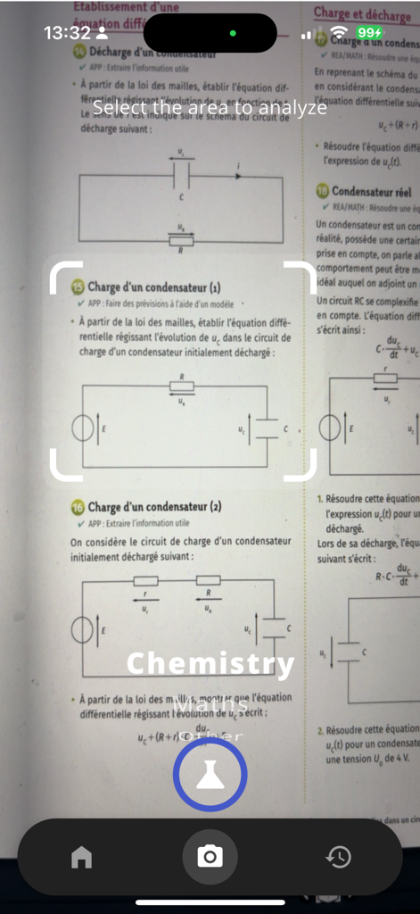 PhotoHelp - Homework Help - Using the PhotoHelp app camera to scan a science problem from a textbook for AI analysis