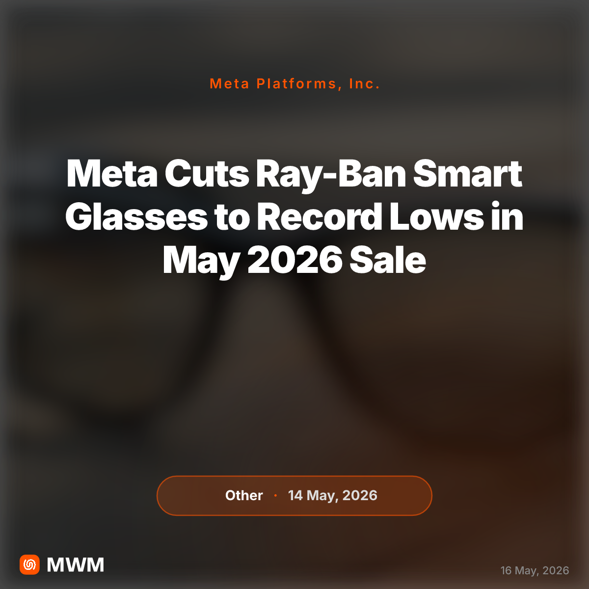 Meta Cuts Ray-Ban Smart Glasses to Record Lows in May 2026 Sale