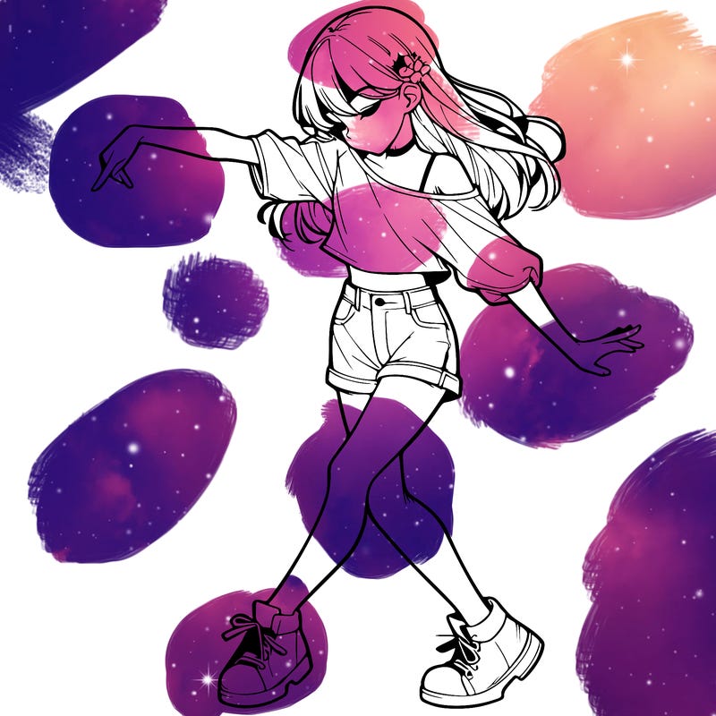 realistic girl danceing