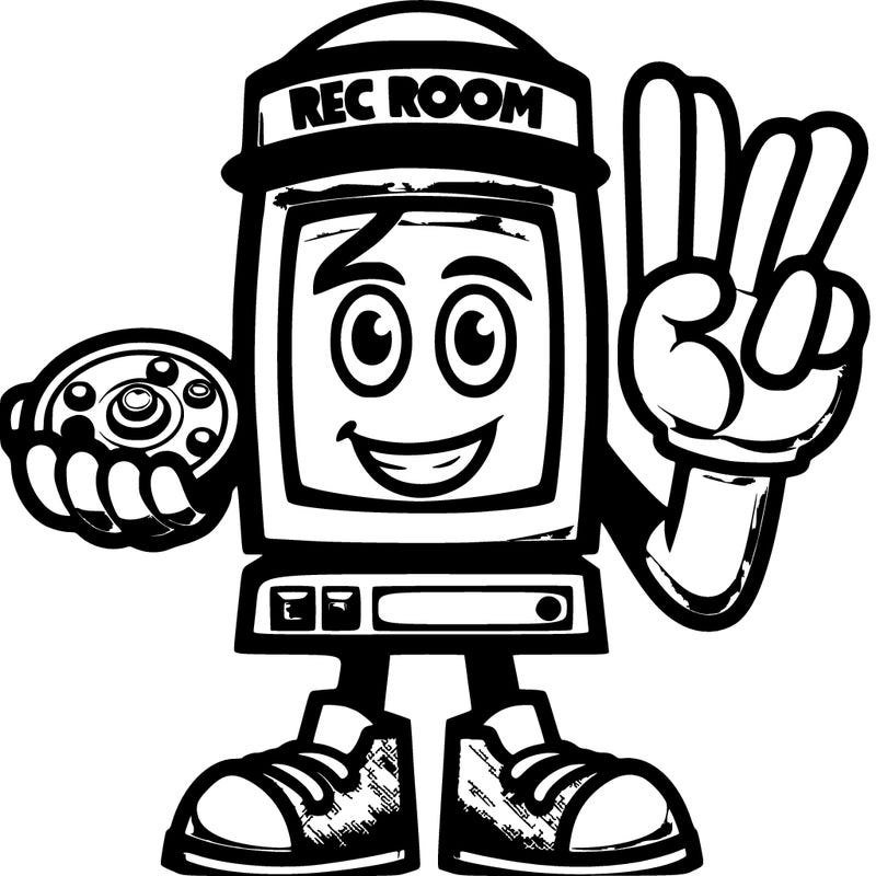 rec room character black and white
