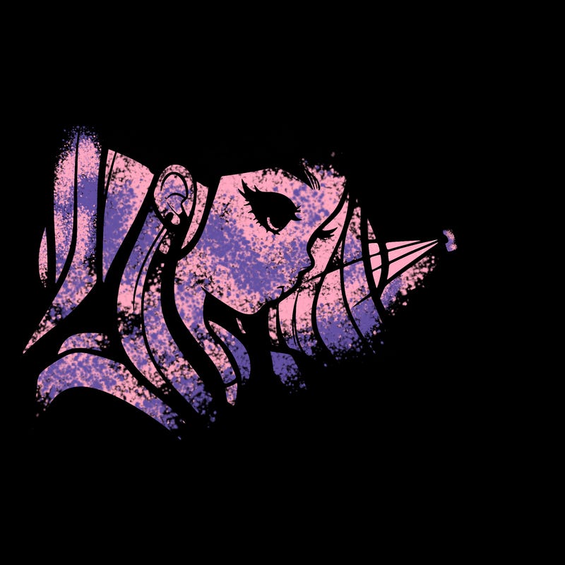 a realistic girl spray painting