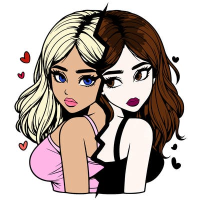 realistic girl split