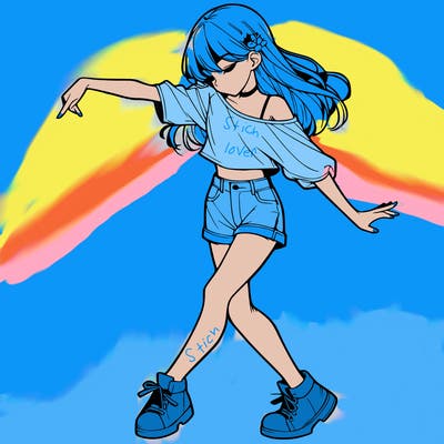 realistic girl danceing