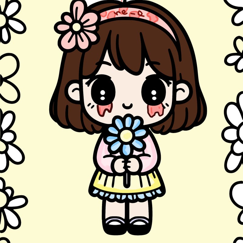 girl holding a flower