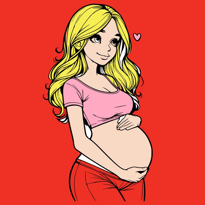 realistic pregnant girl