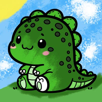 cute! chubby dinosaur