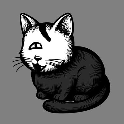 realistic cat with no eyes