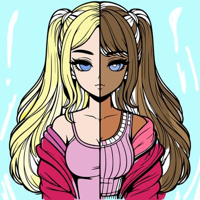 realistic girl split