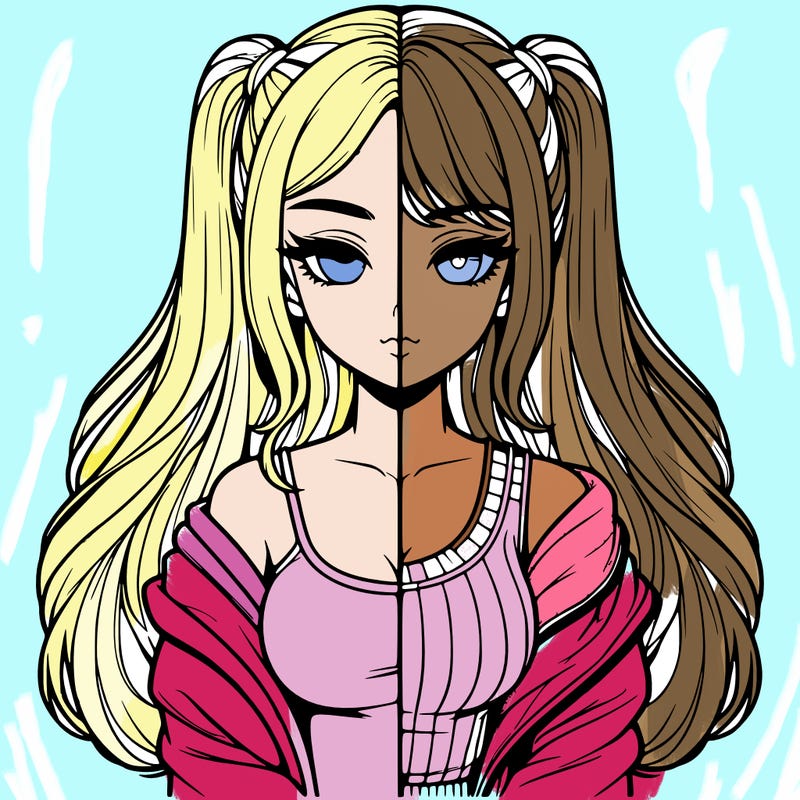 realistic girl split