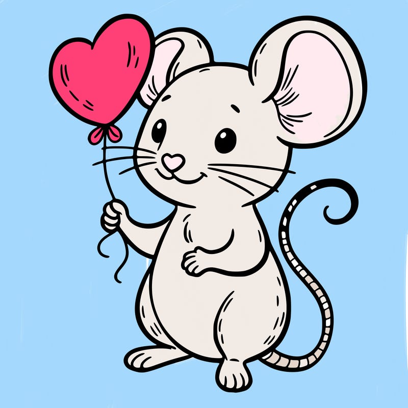 mouse with heart