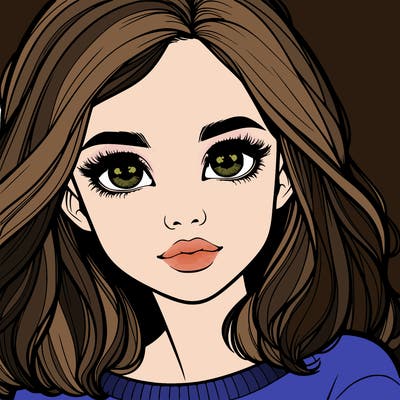realistic girl whith cute eyes