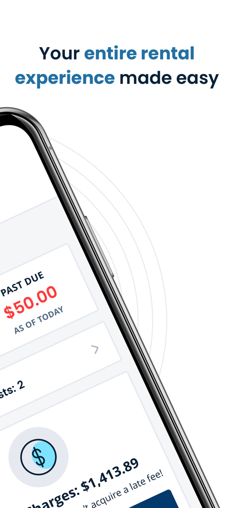 TurboTenant for Renters - TurboTenant mobile app interface showing rent payment and past due status.