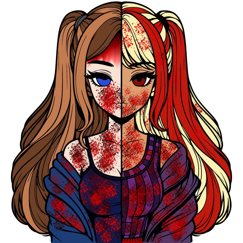 realistic girl split