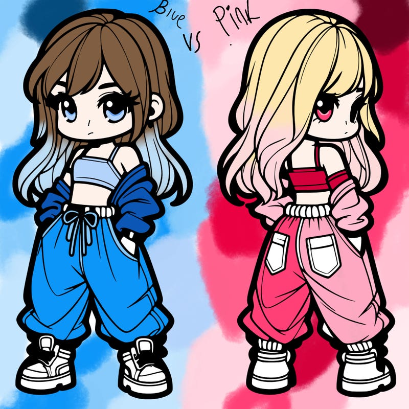 girl in crop top and baggy pants