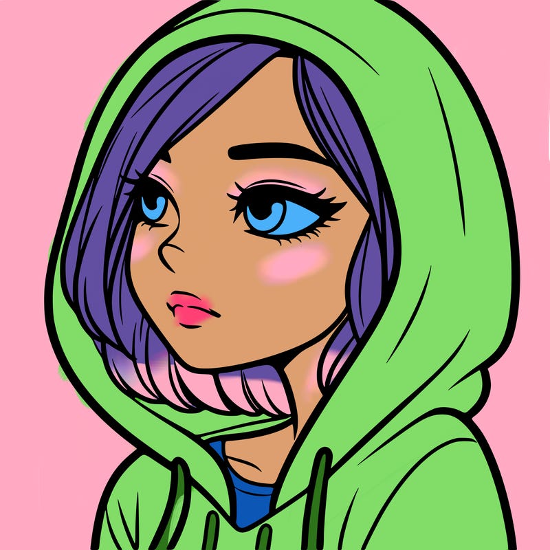 a woman wearing a hoodie