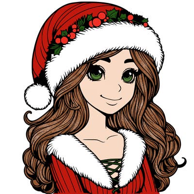 realistic christmas  girl