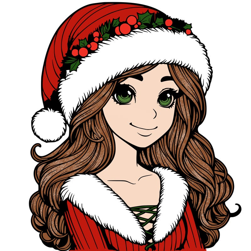 realistic christmas  girl