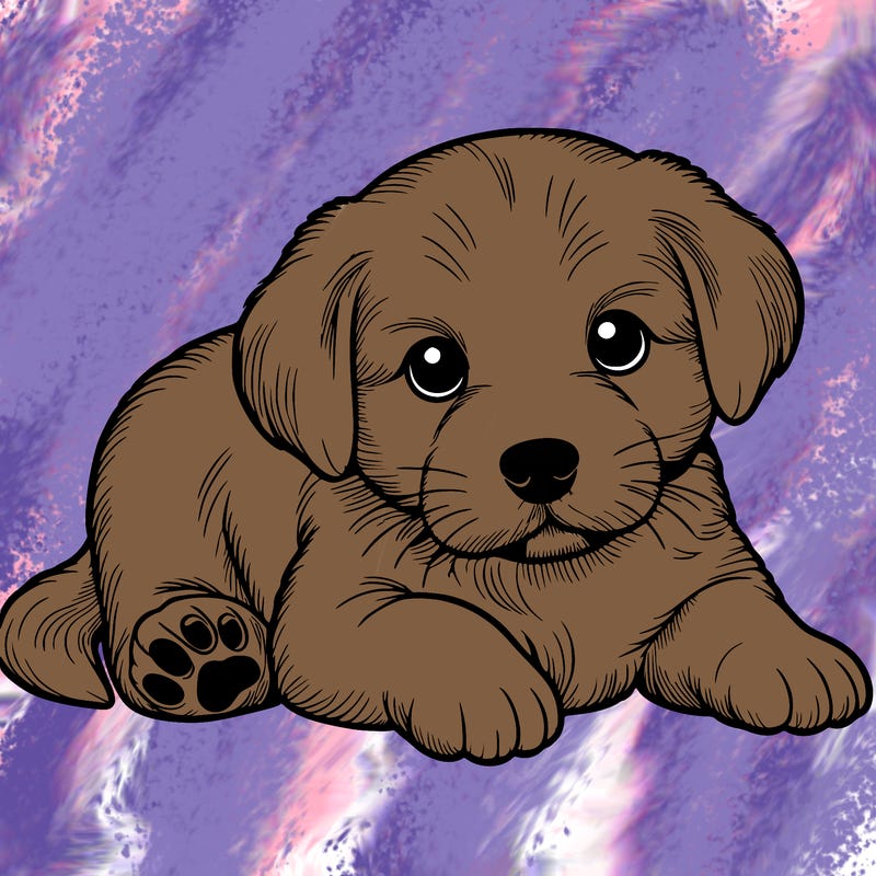 a cute realistic puppy