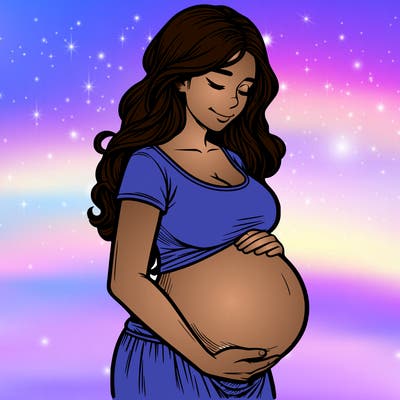 woman heavily pregnant realistic