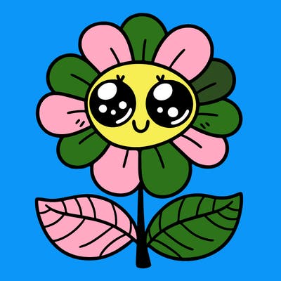 flower with eyes