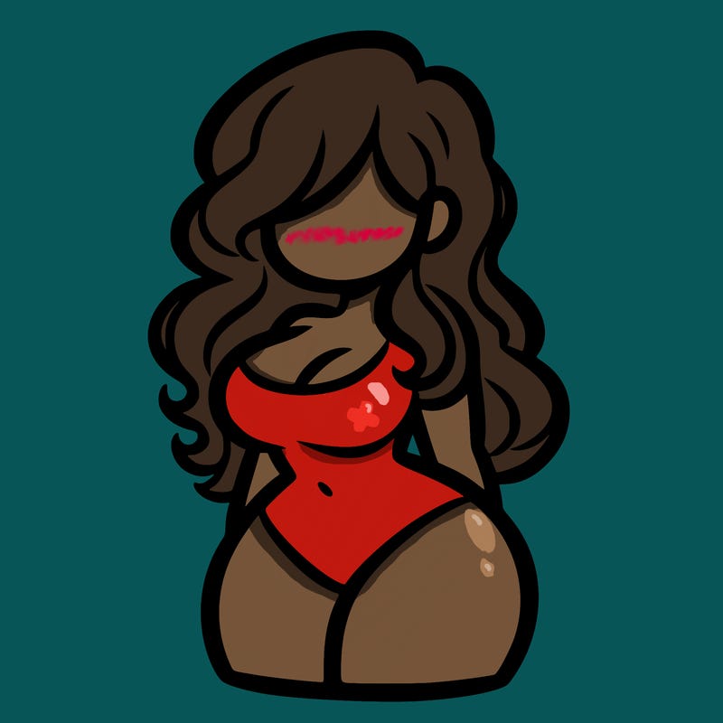 curvy woman with hair