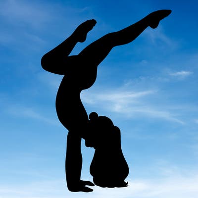 realistic, handstand, gymnastics girl