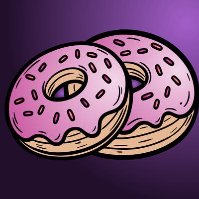 a piece of food doughnuts