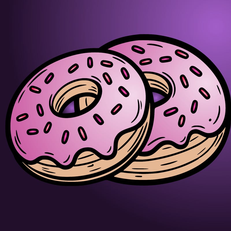 a piece of food doughnuts