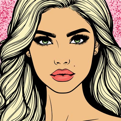 beautiful model face woman realistic