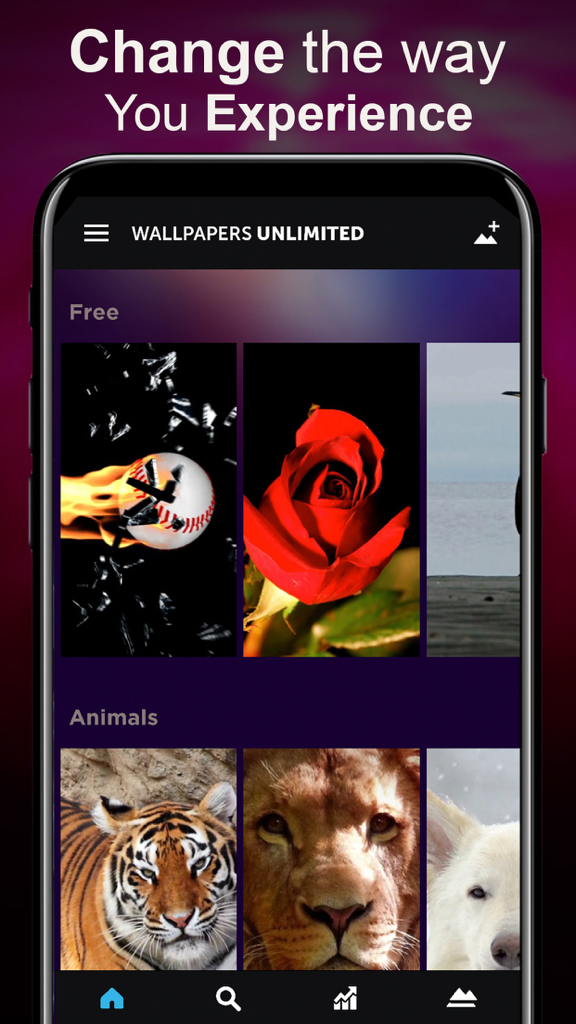 Live Wallpapers Unlimited - Live Wallpapers Unlimited app interface displaying animal themed backgrounds