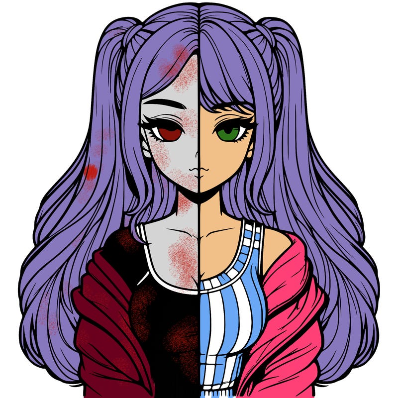 realistic girl split
