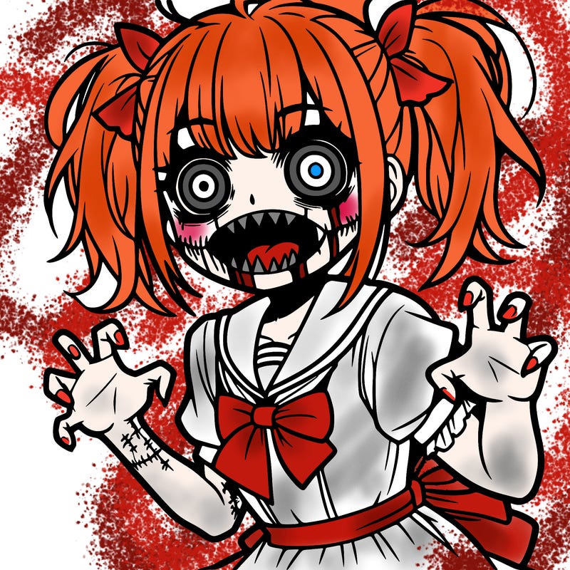 scary anime girl