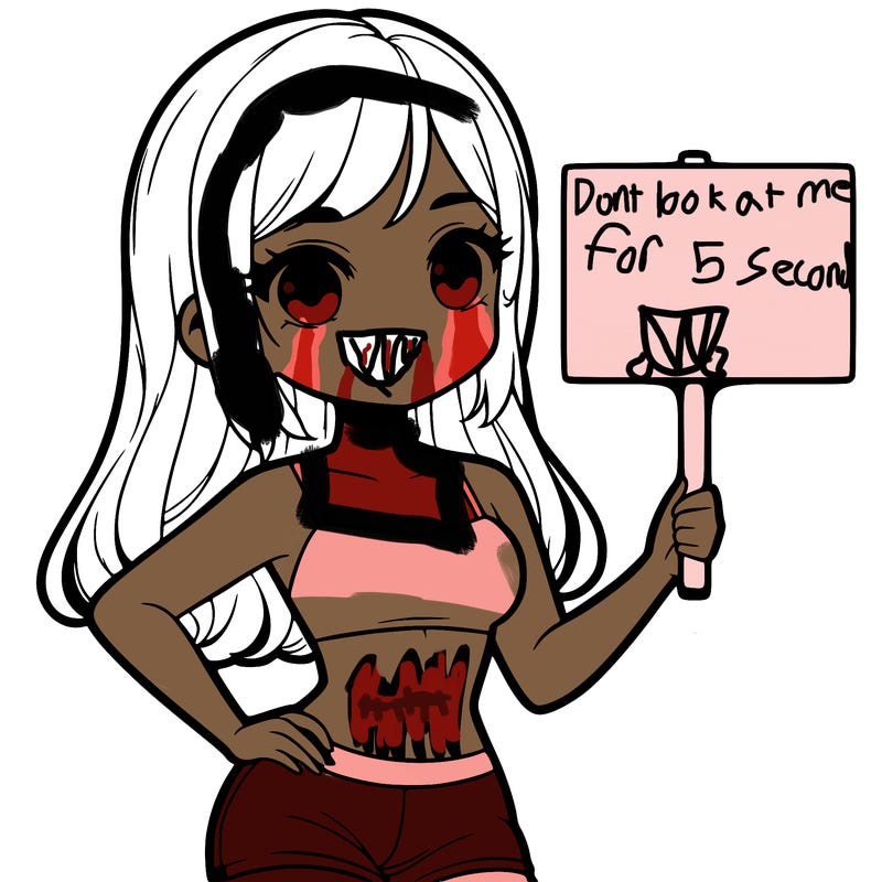 girl in a cute crop top holding a blank sign