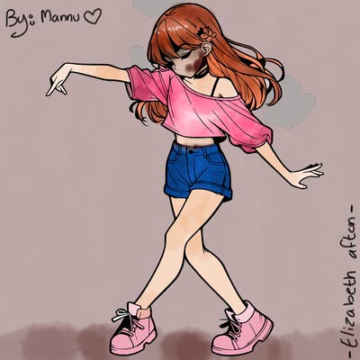 realistic girl danceing