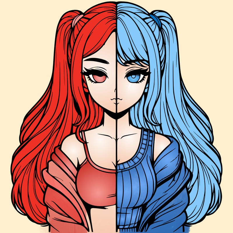 realistic girl split