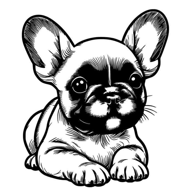 adorable frenchie puppy realistic
