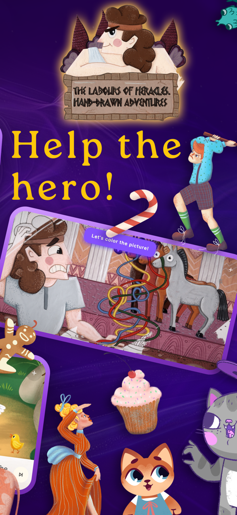 Boook: Interactive Kids Books - Atividade interativa de colorir e personagens desenhados à mão do aplicativo de livros de histórias infantis Boook.