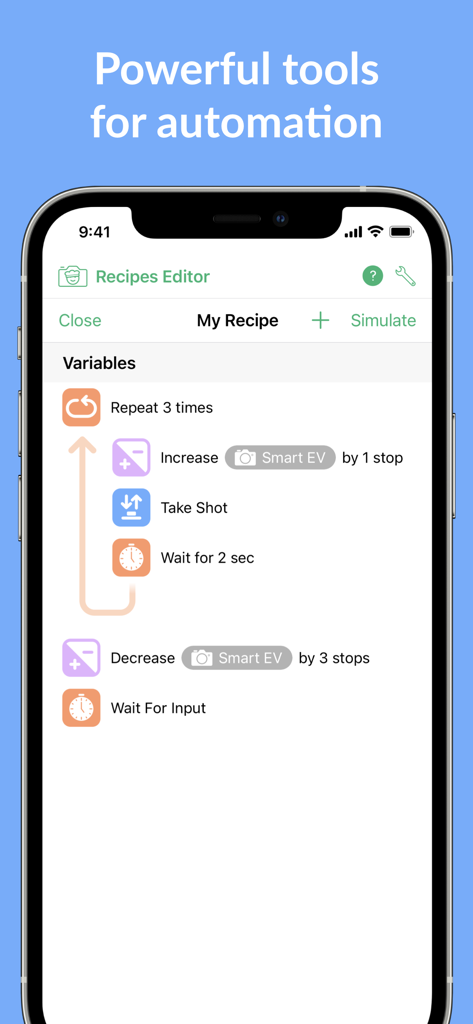 Cascable Studio: Tether & More - Cascable Studio Recipes Editor for camera automation workflows