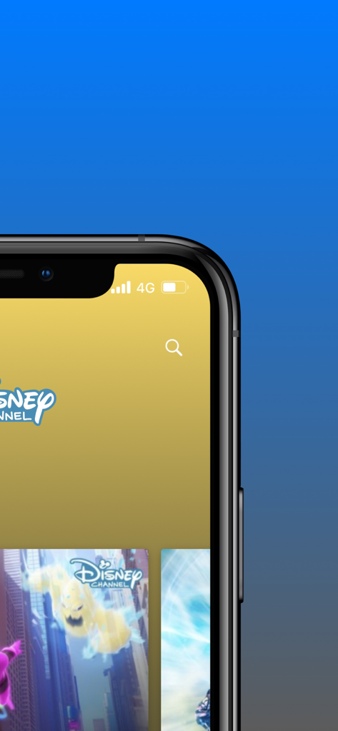 Telenor Stream - Telenor Stream mobile app interface showing Disney Channel content on a smartphone screen