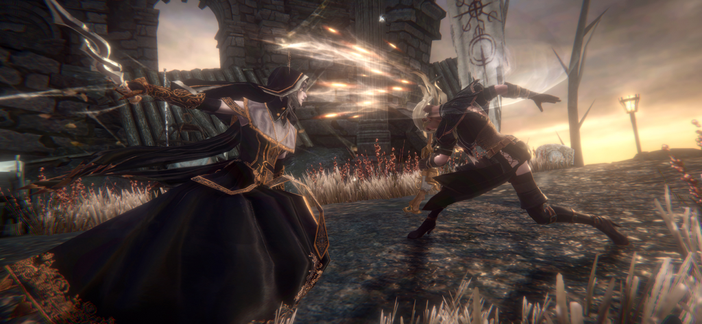 Pascal's Wager - 『Pascal's Wager』の戦闘シーンで、双剣を使うエレナのキャラクター