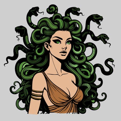 realistic medusa goddess