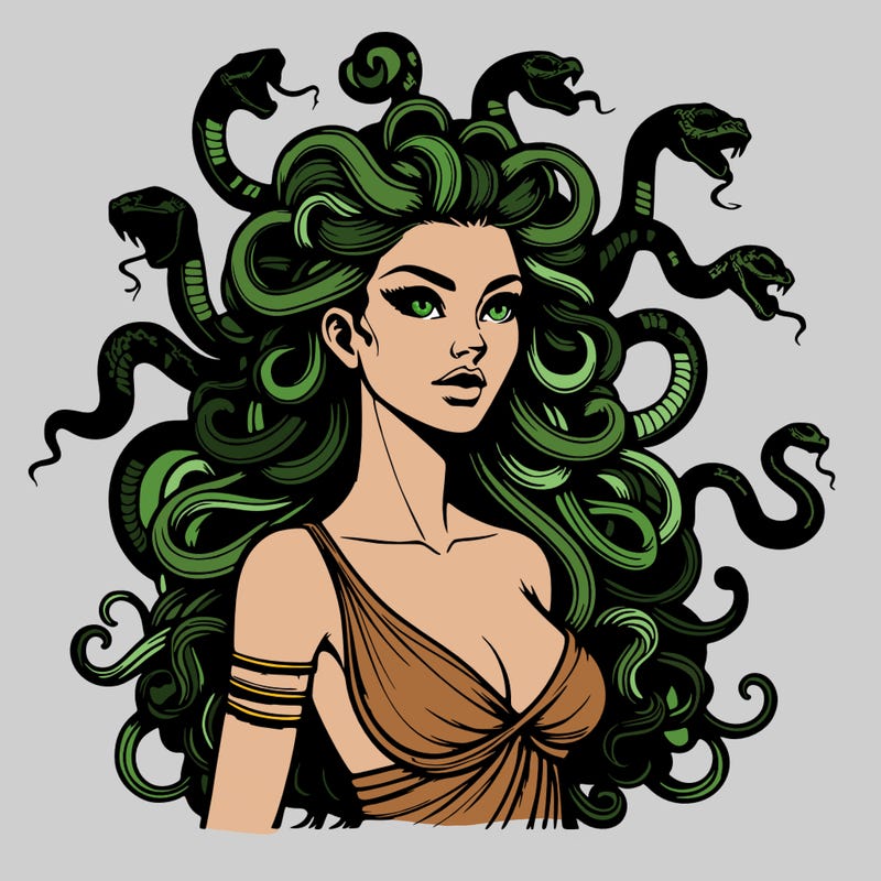 realistic medusa goddess