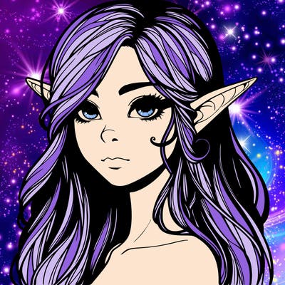 elf girl realistic dark fantasy