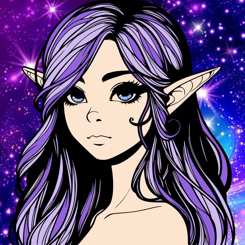 elf girl realistic dark fantasy