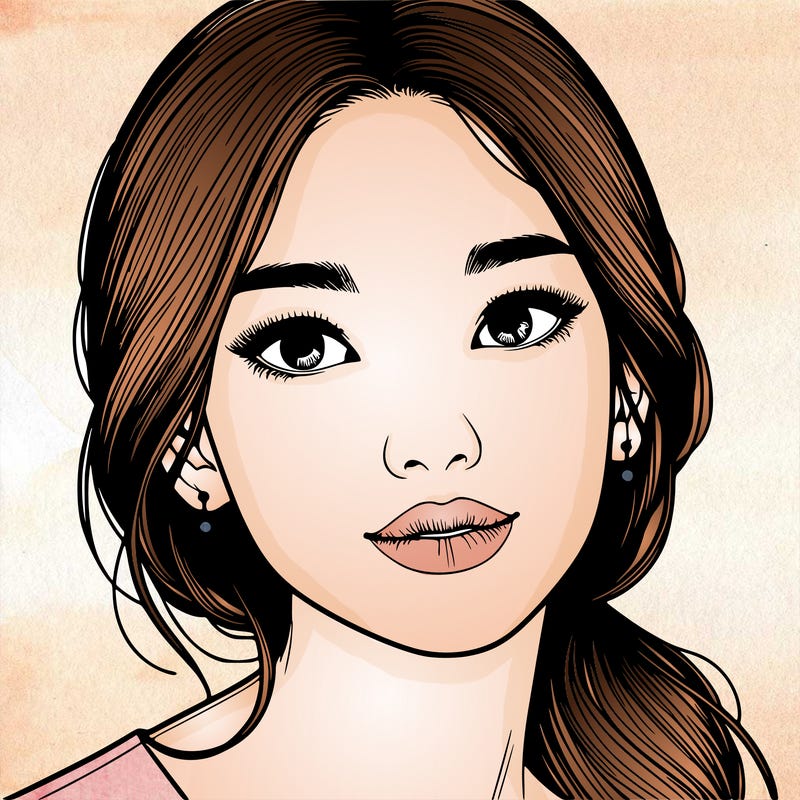 beautiful realistic asian woman